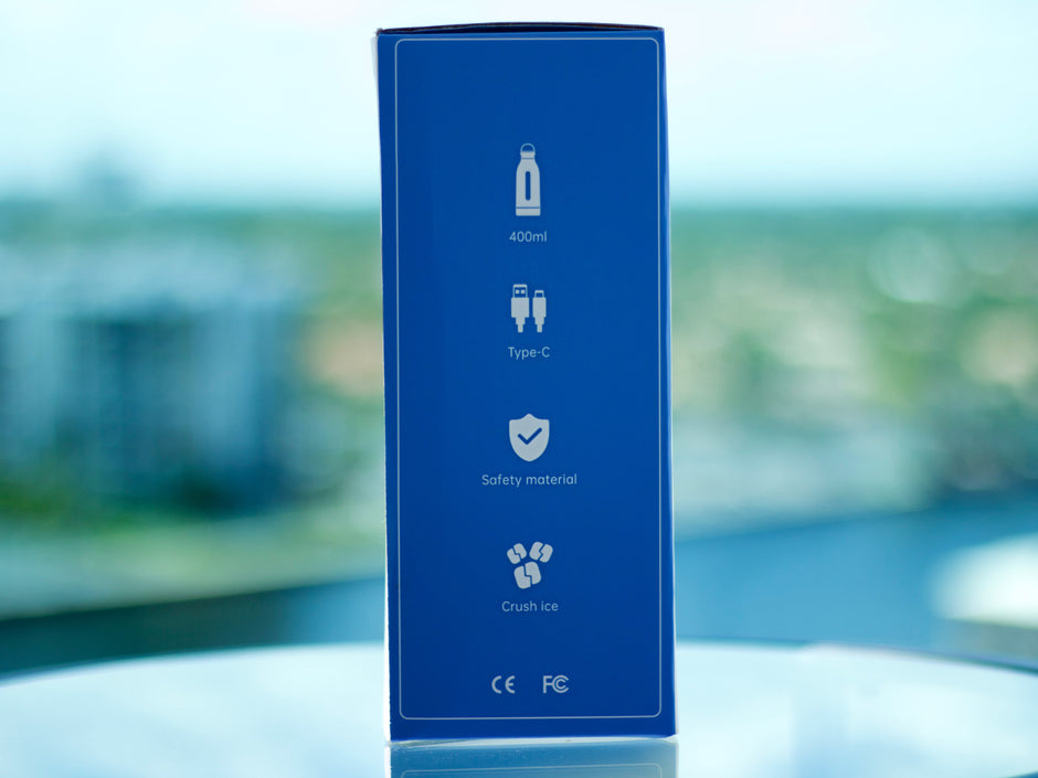 HydraBlend™ Portable Blender with a sleek, compact design, ideal for on-the-go smoothies and shakes. Lightweight, rechargeable, and perfect for fitness enthusiasts seeking convenience and portability